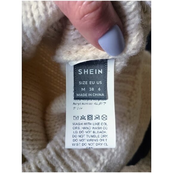 Floral Pattern Pointelle Knit Raglan Sleeve Sweater - Picture 7 of 8